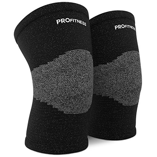 Product Cover ProFitness Bamboo Fabric Knee Sleeves (One Pair) Knee Support for Joint Pain & Arthritis Pain Relief - Effective Support for Running, Pain Management, Arthritis Pain, Post Surgery Recovery