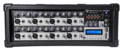 Product Cover Rockville RPM85 2400w Powered 8 Channel Mixer,USB, 5 Band EQ, Effects/Bluetooth