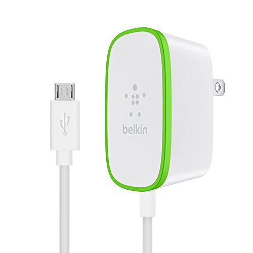Product Cover Belkin Boost Up Home Charger with 6-Foot Micro-USB Charging Cable, White (2.4 Amps / 12 Watts)