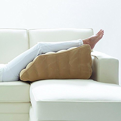 Product Cover Inflatable Lounge Doctor Leg Rest Cappuccino Large Foot Pillow Leg Support Inflates and deflates for traveling convenience reduce swelling improves circulation