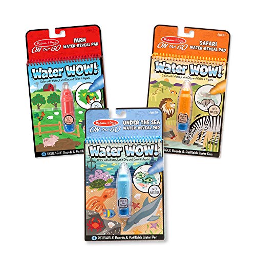 Product Cover Melissa & Doug Water Wow! 3-Pack (The Original Reusable Water-Reveal Coloring Books - Farm, Safari, Under the Sea - Great Gift for Girls and Boys - Best for 3, 4, 5, 6, and 7 Year Olds)