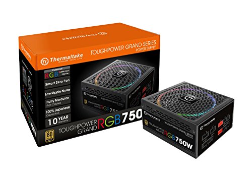 Product Cover Thermaltake Toughpower Grand RGB 750W 80+ Gold Smart Zero 256-Color RGB Fan Fully Modular Power Supply 10 YR Warranty PS-TPG-0750FPCGUS-R