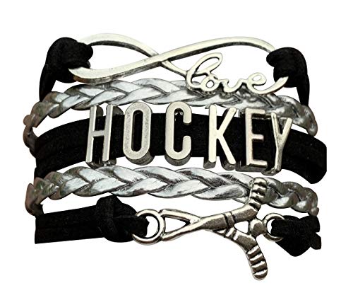 Product Cover Hockey Charm Bracelet, Hockey Jewelry- Infinity Love Hockey Bracelet for Her