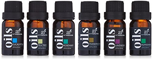 Product Cover ArtNaturals Aromatherapy Top-6 Essential Oil Set - (6 x 10ml Bottles) - 100% Pure of the Highest Therapeutic Grade Quality - Premium Gift Set - Lavender, Peppermint, Tea Tree, Eucalyptus