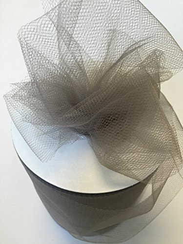 Product Cover Tulle Fabric Spool/Roll 6 inch x 100 yards (300 feet), 34 Colors Available, On Sale Now! (silver)