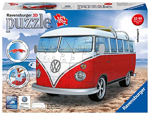 Product Cover Ravensburger Volkswagen T1 Campervan 162 Piece 3D Jigsaw Puzzle for Kids and Adults - Easy Click Technology Means Pieces Fit Together Perfectly