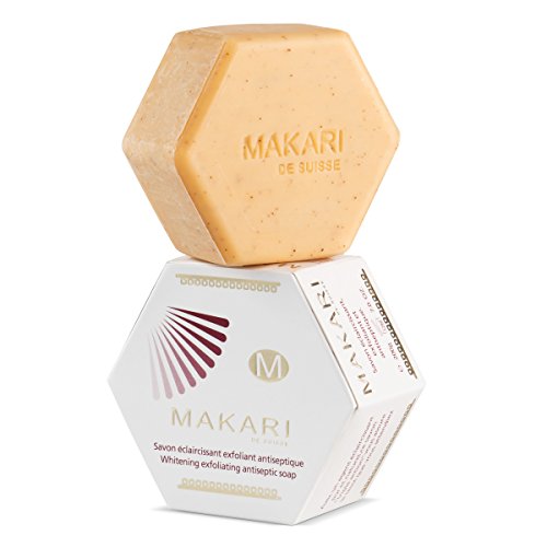 Product Cover Makari Classic Whitening Exfoliating Antiseptic Soap 7 oz. - Cleansing & Moisturizing Bar Soap for Face & Body - Brightens Skin & Fades Dark Spots, Acne Scars, Blemishes & Hyperpigmentation