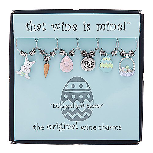 Product Cover Wine Things WT-1636P EGGxellent Easter, Painted Wine Charms, Fits neatly around stem, Multicolor