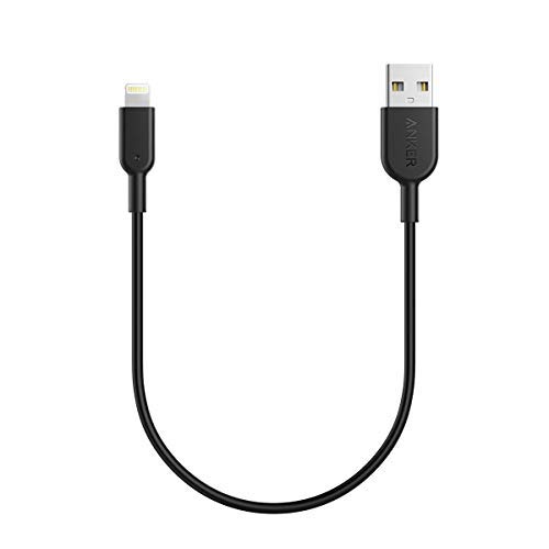 Product Cover Anker Powerline II Lightning Cable (1ft), Probably The World's Most Durable Cable, MFi Certified for iPhone 11/11 Pro / 11 Pro Max/XS/XS Max/XR/X / 8/8 Plus, and More (Black)