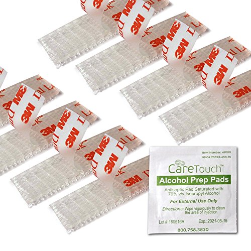 Product Cover AutoBoxClub - Heavy Duty Mounting Strips/EZ Pass Mounting Strips/Mounting Strips for EZ Pass Holder/IPass Holder/Fastlane Mounting Kit - 8pcs (4sets) Reclosable Fastener with Alcohol Prep Pad