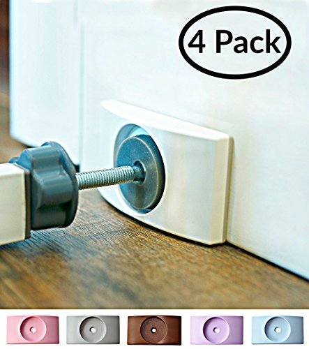 Product Cover Wall Nanny - Baby Gate Wall Protector (Made in USA) Protect Walls & Doorways from Pet & Dog Gates - for Child Pressure Mounted Stair Safety Gate - No Safety Hazard on Bottom Spindles - Saver - 4 Pack