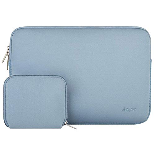 Product Cover MOSISO Water Repellent Neoprene Sleeve Bag Cover Compatible with 13-13.3 inch Laptop with Small Case, Airy Blue