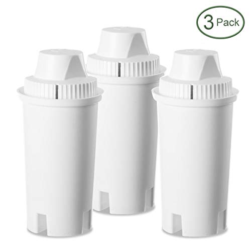 Product Cover Eco4us - Alkaline Water Pitcher Replacement Filters (3 Pack), Brita Replacement Filters, Mavea Replacement Filters, Water Pitcher Filters