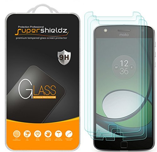 Product Cover [3-Pack] Supershieldz for Motorola Moto Z Play / Moto Z Play Droid Tempered Glass Screen Protector
