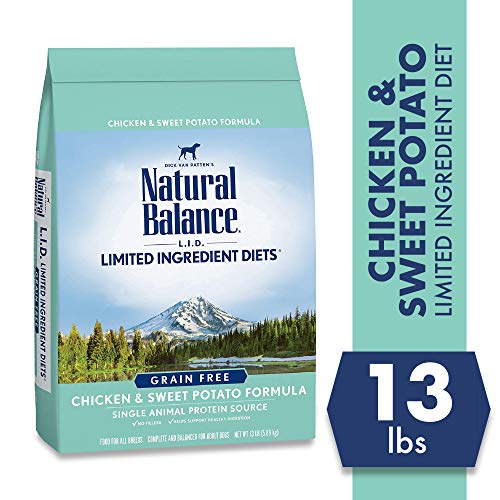 Product Cover Natural Balance L.I.D. Limited Ingredient Diets Dry Dog Food, Chicken & Sweet Potato Formula, 13 Pounds, Grain Free
