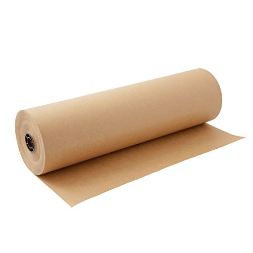 Product Cover Kraft Paper Roll 30'' X 1800'' (150ft) Brown Mega Roll - Made in Usa 100% Natural Recycled Material - Perfect for Packing, Wrapping, Craft, Postal, Shipping, Dunnage and Parcel