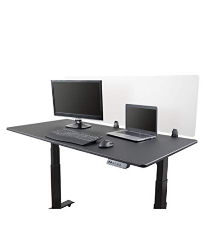 Product Cover Desk Mounted Privacy Panel - Frosted Desk Divider and Office Partition for Desks Up to 1