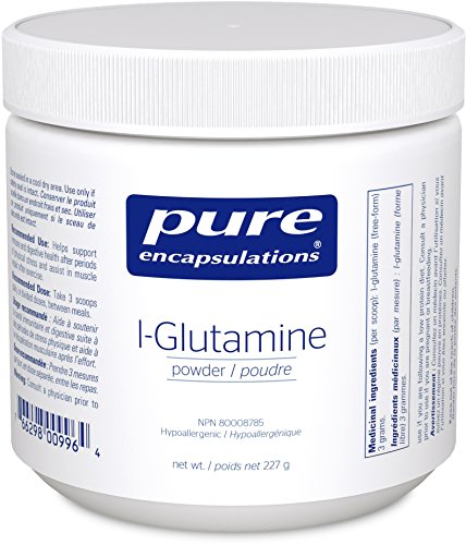 Product Cover Pure Encapsulations - l-Glutamine Powder - Hypoallergenic Supplement Supports Muscle Mass and Gastrointestinal Tract* - 227 Grams