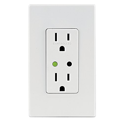 Product Cover Leviton R04-DZR15-1RW 120V 15A 600W White Z-Wave Enabled Universal Switch Receptacle