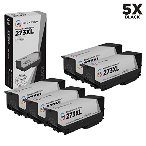 Product Cover LD Remanufactured Ink Cartridge Replacements for Epson 273XL T273XL020 High Yield (Black, 5-Pack)