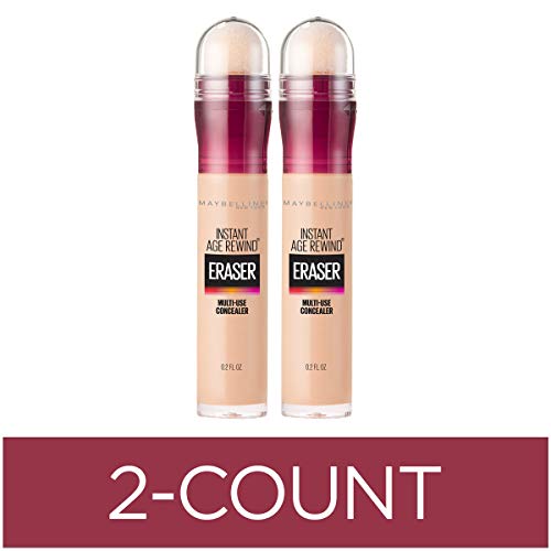 Product Cover Maybelline Instant Age Rewind Eraser Dark Circles Treatment Multi-Use Concealer, Light, 0.2 Fl Oz, 2 Count