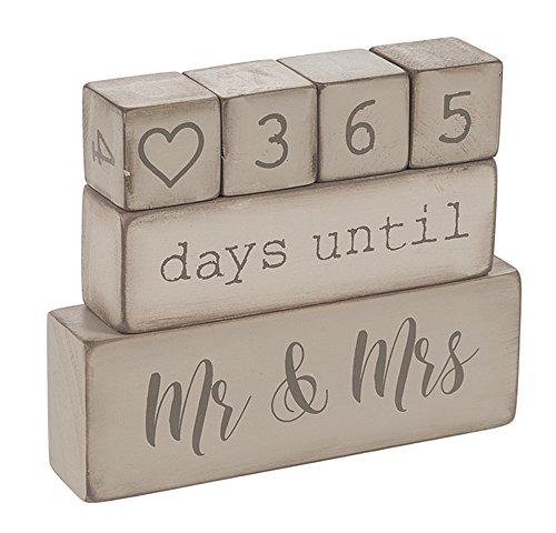 Product Cover Ganz 6 Piece Wooden Block Wedding Day Countdown Calendar