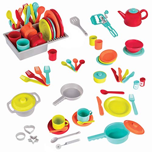 Product Cover Battat - Deluxe Kitchen - Pretend Play Accessory Toy Set (71 Pieces Including Pots & Pans)