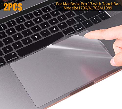 Product Cover MacBook Pro 13 2019 2018 2017 Skin, CASEBUY Clear Anti-Scratch Trackpad Protector Cover for Newest MacBook Pro 13 Inch with/Without Touch Bar (A2159/A1706/A1708/A1989, Release 2016-2019)