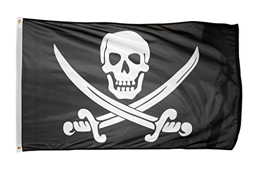 Product Cover Time Roaming 3x5 Ft Pirate Jack Rackham Polyester Flag with Brass Grommets