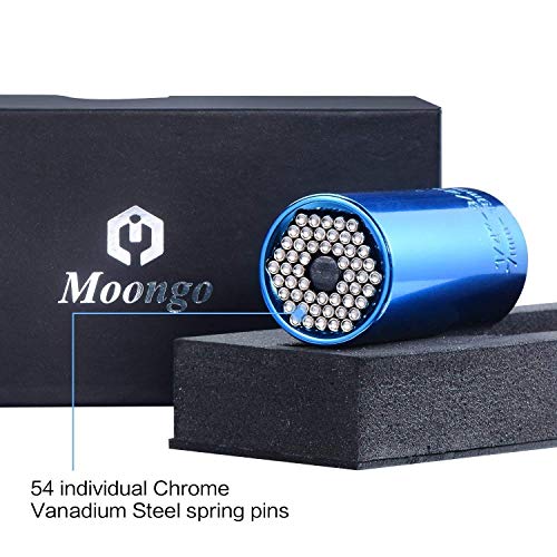 Product Cover Moongo Tool Universal Socket, Gifts for Dad from Daughter Son - Christmas Gifts for Men, Father/Dad, DIY Handyman, Husband, Guys, Boyfriend, Him, Unique Tools for Men (7-19mm) Power Drill Adapter