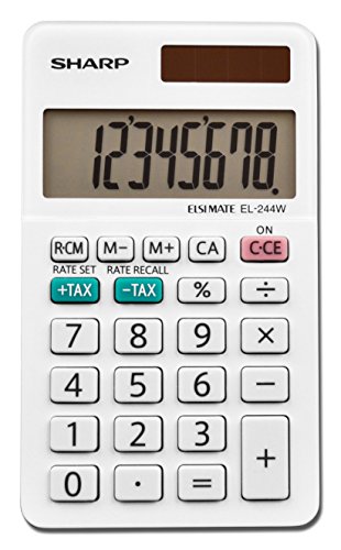 Product Cover Sharp EL-244WB Business Calculator, White 2.125
