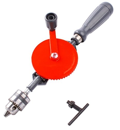 Product Cover WEICHUAN Hand Drill 3/8-Inch Capacity-Powerful and Speedy, Manual 3/8 inch Mini Hand Drill with Finely Cast Steel Double Pinions Design, 3 Jaw Chucks and Grip Handle