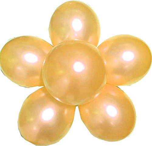 Product Cover Elecrainbow 100 Pack 12 Inch 3.2 g/pc Thicken Round Metallic Pearlescent Latex Gold Balloons for Party Supplies and Decorations, Shining Gold