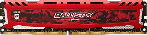 Product Cover Crucial Ballistix Sport LT 2666 MHz DDR4 DRAM Desktop Gaming Memory Single 8GB CL16 BLS8G4D26BFSEK (Red)