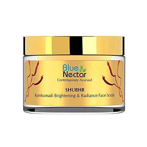 Product Cover Blue Nectar Ayurvedic Kumkumadi Brightening Face And Anti Ageing Scrub - 50Gm