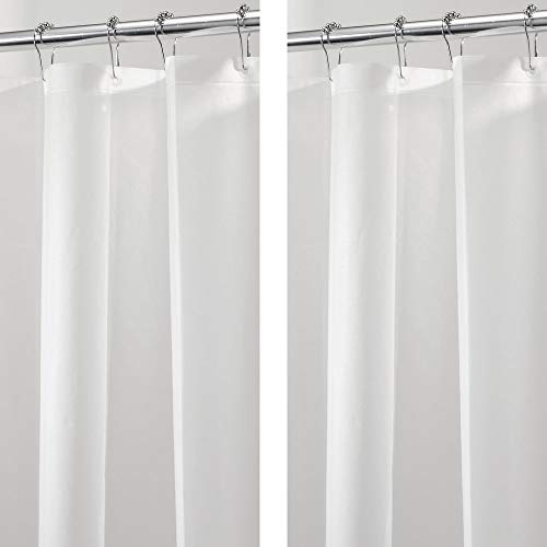 Product Cover mDesign - 2 Pack - Extra Wide Waterproof, Heavy Duty PEVA Shower Curtain Liner for Bathroom Shower and Tub - No Odor, Chlorine Free - 3 Gauge, 108