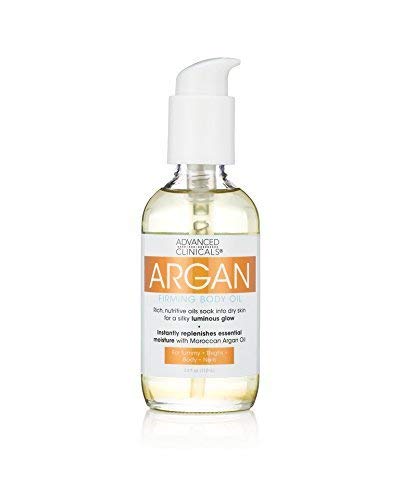 Product Cover Advanced Clinicals Argan Firming Body Oil for tummy, thighs, body, nails. 4oz.