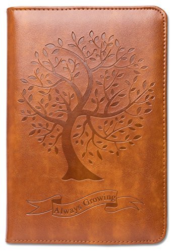 Product Cover SOHOSPARK Tree Journal, Writing Personal Diary, A5 Lined Writers Notebook, Faux Leather Refillable, Gift for and Travelers, Men or Women, Fountain Pen Safe