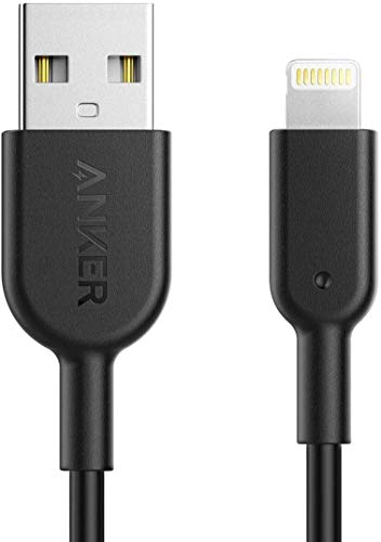 Product Cover Anker Powerline II Lightning Cable (3ft), Probably The World's Most Durable Cable, MFi Certified for iPhone Xs/XS Max/XR/X / 8/8 Plus / 7/7 Plus / 6/6 Plus (Black)