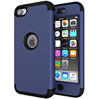 Product Cover iPod Touch 5 Case,iPod Touch 6 Case,Heavy Duty High Impact Armor Case Cover Protective Case for Apple iPod Touch 5 6th Generation (Deep Blue/Black)