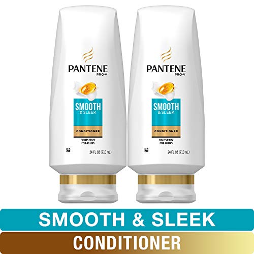 Product Cover Pantene, Sulfate Free Conditioner, with Argan Oil, Pro-V Smooth and Sleek Frizz Control, 24 fl oz, Twin Pack