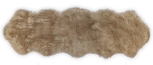 Product Cover Nouvelle Legende Faux Fur Sheepskin Premium Rug Duo (23 in. X 73 in.) Tan