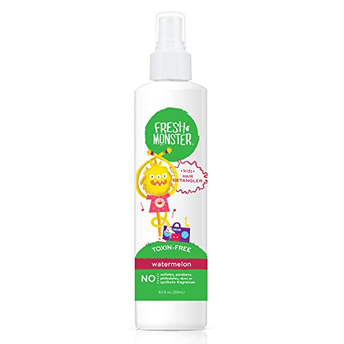 Product Cover Fresh Monster Kids Detangler Spray Watermelon, 1 count, 8 ounce bottle for FINE to NORMAL hair types