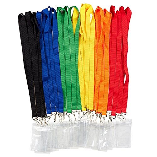 Product Cover Juvale 24 Pack Neck Lanyards with Waterproof Card Cases