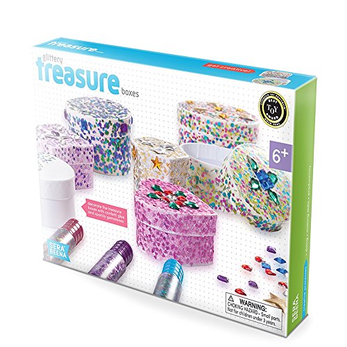 Product Cover Serabeena Decorate Your Own Glittery Treasure Boxes - Creative Kit for Girls