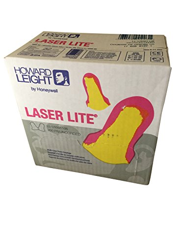 Product Cover 200 Pairs Howard Leight LL-1 Laser Lite Uncorded Ear Plugs in Polybag NRR 32 - Individually Packed in Pairs in Sealed Plastic Bag