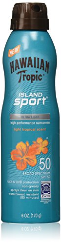 Product Cover Hawaiian Tropic Island Sport Broad Spectrum Sunscreen Spray, SPF 50, 6 Ounce
