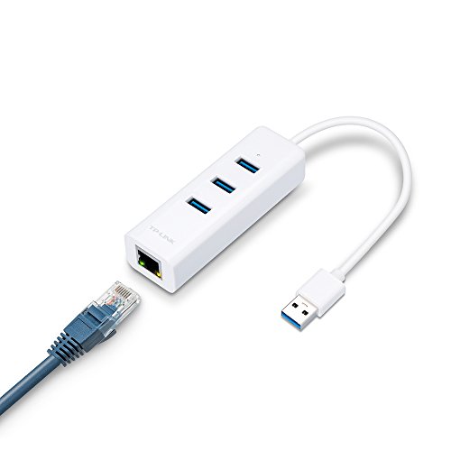 Product Cover TP-Link 3-Port USB 3.0 Mini Data Hub with 10/100/1000 Gigabit Ethernet LAN Network Adapter (UE330)