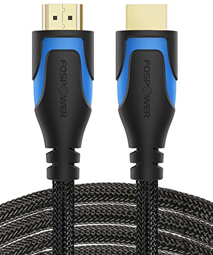 Product Cover HDMI Cable 25ft, Fospower CL3 Rated (in-Wall Installation) 4K Latest Standard 2.0 UL Listed 18Gbps Supports UHD 3D HDR 1080p 2160p and Audio Return
