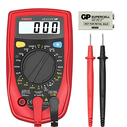 Product Cover Etekcity Digital Multimeter, Amp Volt Ohm Voltage Tester Meter with Diode and Continuity Test, Dual Fused for Anti-Burn, MSR-R500